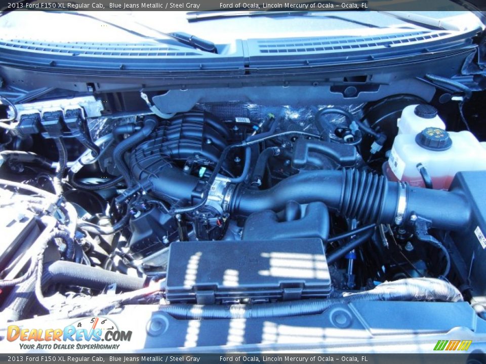 2013 Ford F150 XL Regular Cab Blue Jeans Metallic / Steel Gray Photo #10