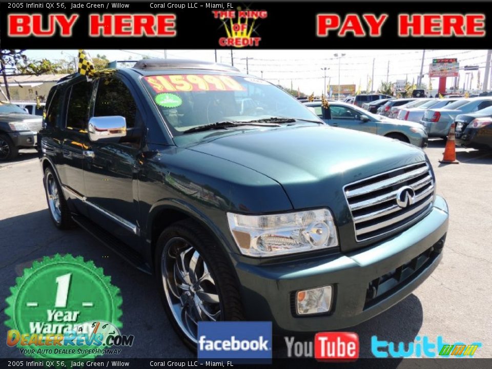 2005 Infiniti QX 56 Jade Green / Willow Photo #1