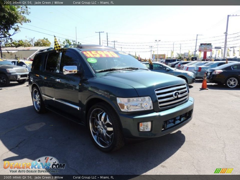 2005 Infiniti QX 56 Jade Green / Willow Photo #9
