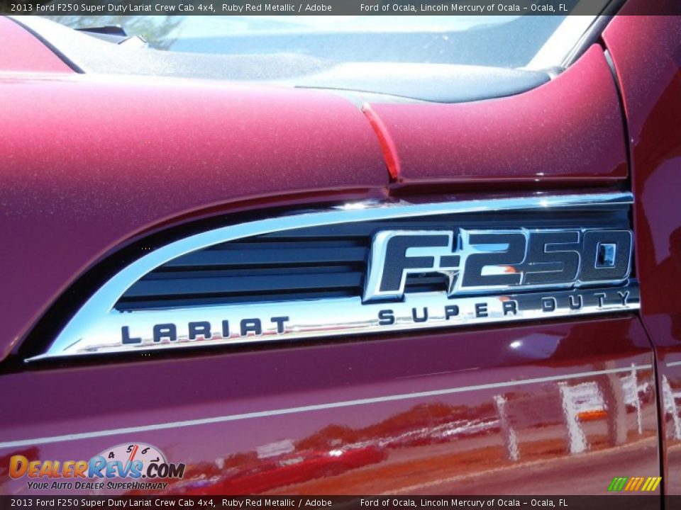 2013 Ford F250 Super Duty Lariat Crew Cab 4x4 Ruby Red Metallic / Adobe Photo #5