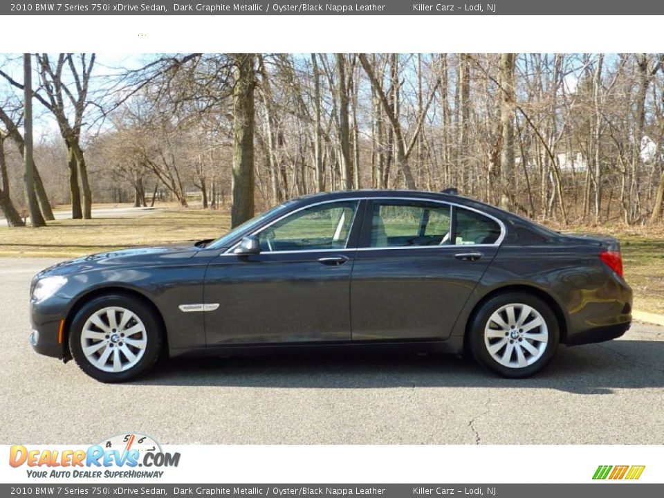 2010 BMW 7 Series 750i xDrive Sedan Dark Graphite Metallic / Oyster/Black Nappa Leather Photo #4