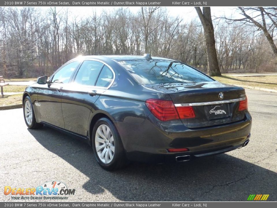 2010 BMW 7 Series 750i xDrive Sedan Dark Graphite Metallic / Oyster/Black Nappa Leather Photo #5