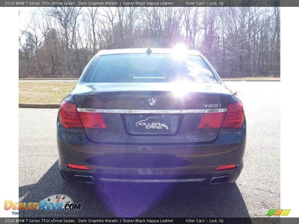 2010 BMW 7 Series 750i xDrive Sedan Dark Graphite Metallic / Oyster/Black Nappa Leather Photo #6