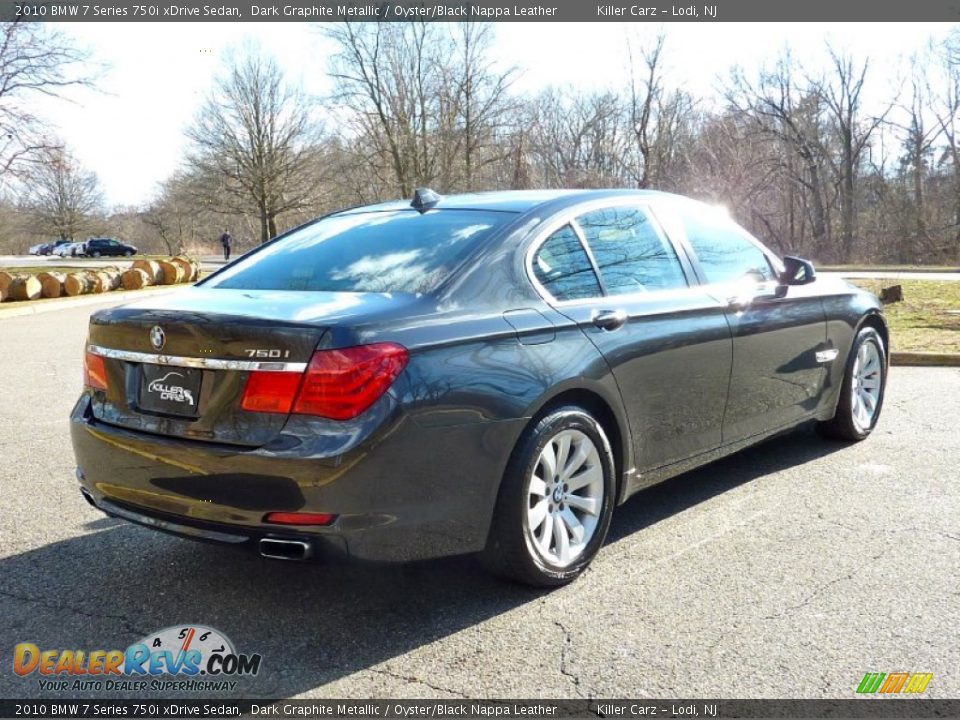 2010 BMW 7 Series 750i xDrive Sedan Dark Graphite Metallic / Oyster/Black Nappa Leather Photo #7