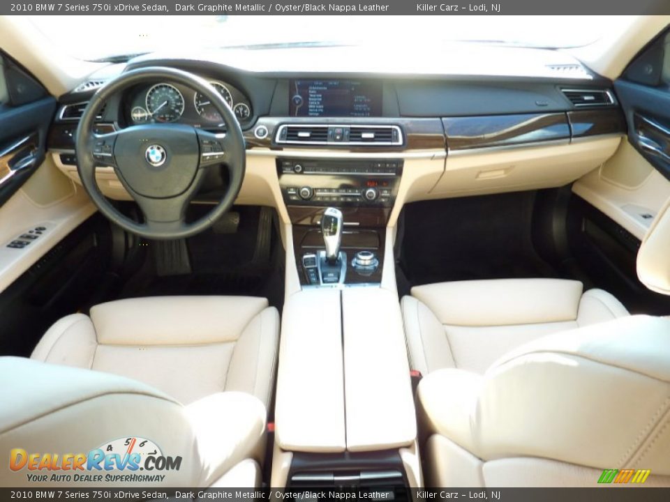 2010 BMW 7 Series 750i xDrive Sedan Dark Graphite Metallic / Oyster/Black Nappa Leather Photo #8