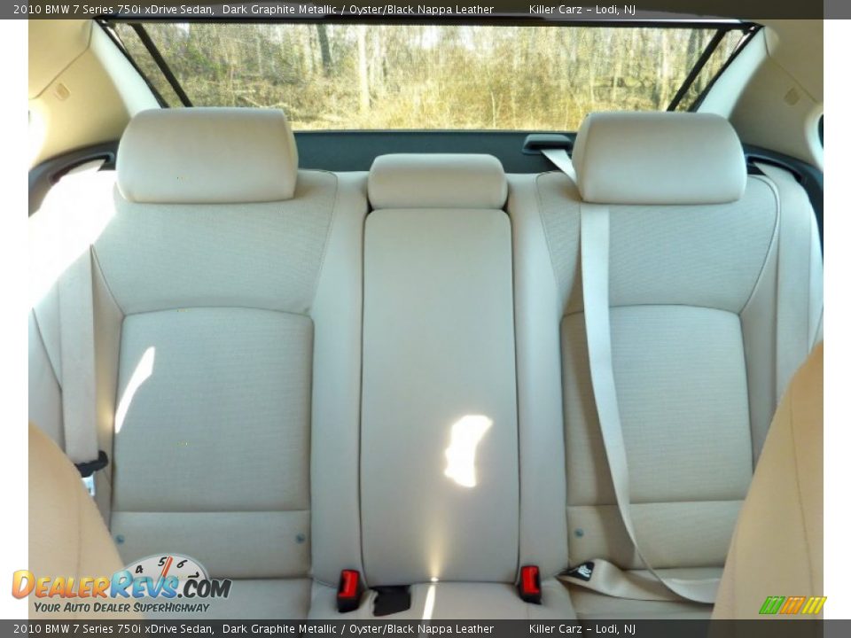 2010 BMW 7 Series 750i xDrive Sedan Dark Graphite Metallic / Oyster/Black Nappa Leather Photo #9