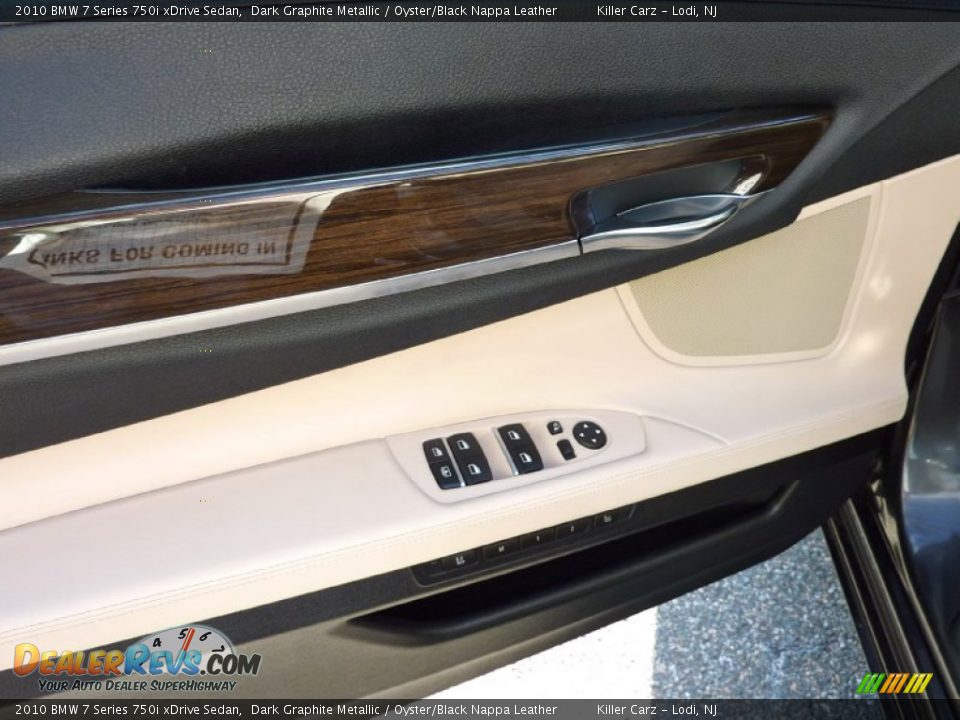 2010 BMW 7 Series 750i xDrive Sedan Dark Graphite Metallic / Oyster/Black Nappa Leather Photo #12