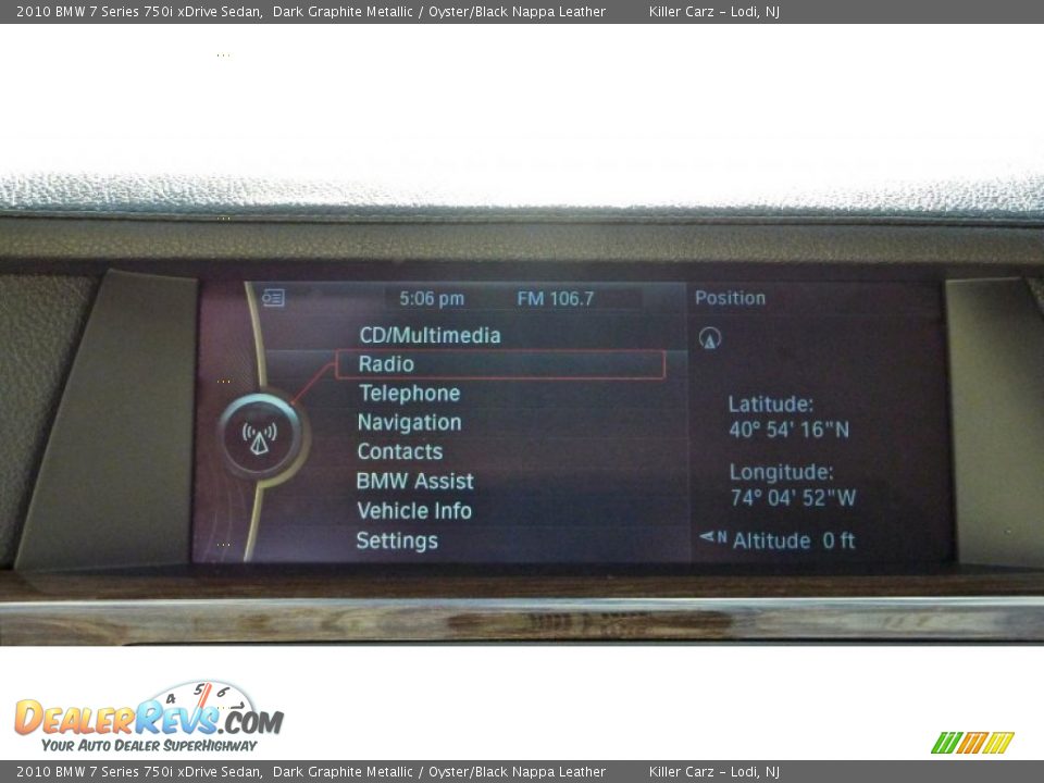 2010 BMW 7 Series 750i xDrive Sedan Dark Graphite Metallic / Oyster/Black Nappa Leather Photo #20