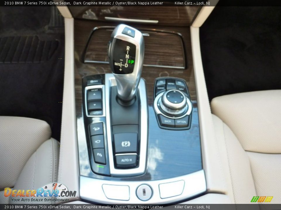 2010 BMW 7 Series 750i xDrive Sedan Dark Graphite Metallic / Oyster/Black Nappa Leather Photo #25