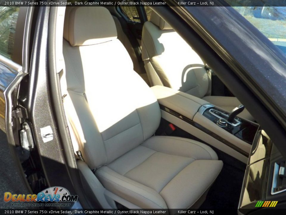 2010 BMW 7 Series 750i xDrive Sedan Dark Graphite Metallic / Oyster/Black Nappa Leather Photo #27