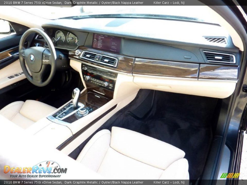 2010 BMW 7 Series 750i xDrive Sedan Dark Graphite Metallic / Oyster/Black Nappa Leather Photo #29