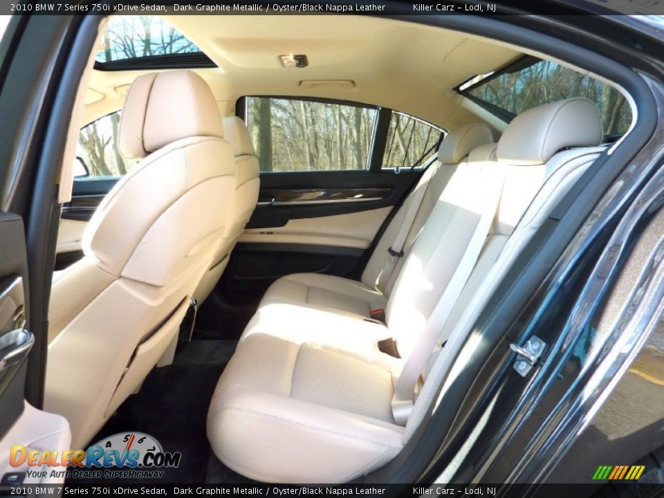 2010 BMW 7 Series 750i xDrive Sedan Dark Graphite Metallic / Oyster/Black Nappa Leather Photo #31
