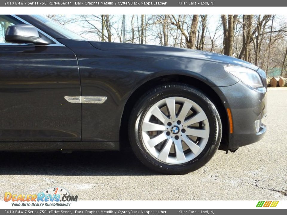 2010 BMW 7 Series 750i xDrive Sedan Dark Graphite Metallic / Oyster/Black Nappa Leather Photo #36