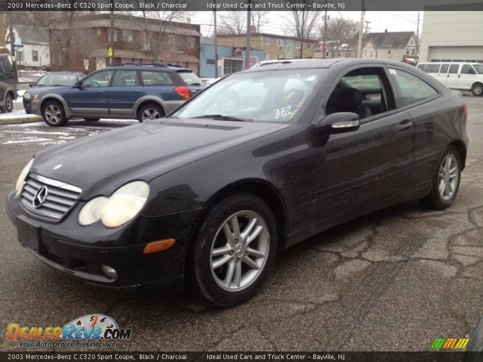 2003 Mercedes-Benz C C320 Sport Coupe Black / Charcoal Photo #1
