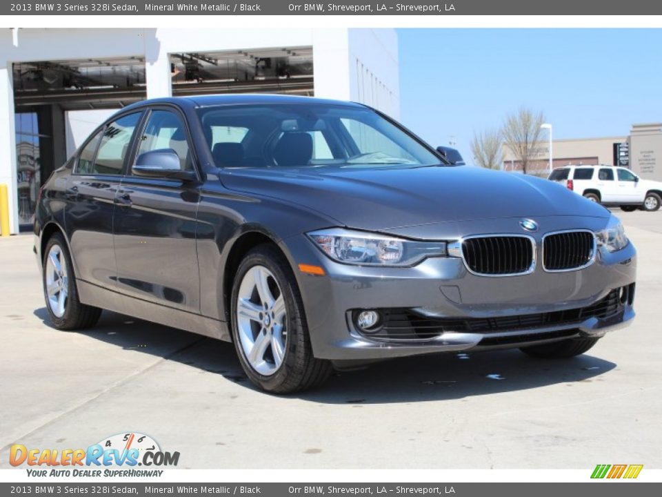 2013 BMW 3 Series 328i Sedan Mineral White Metallic / Black Photo #2