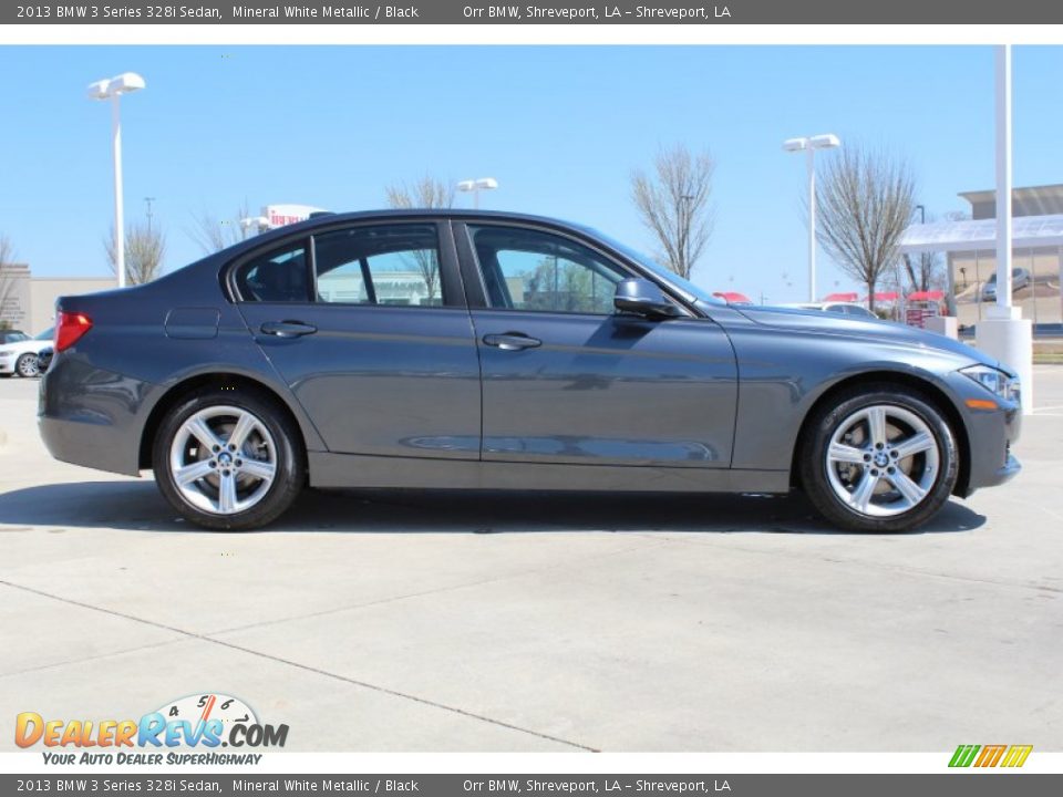 2013 BMW 3 Series 328i Sedan Mineral White Metallic / Black Photo #6