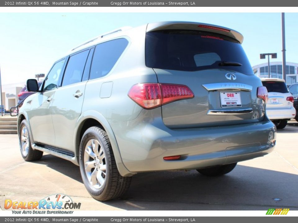 2012 Infiniti QX 56 4WD Mountain Sage / Graphite Photo #3