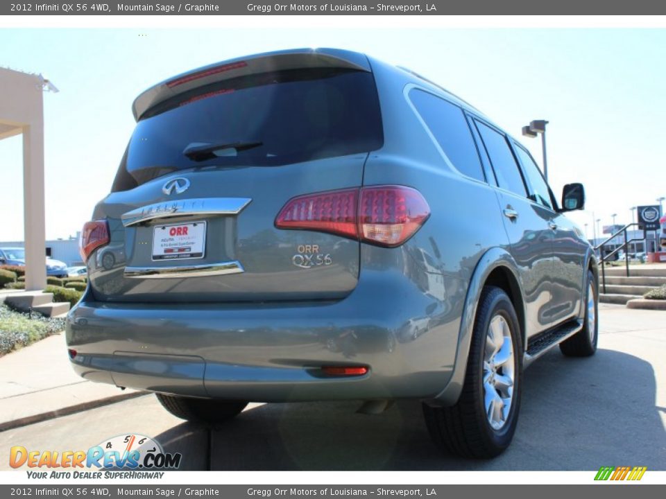 2012 Infiniti QX 56 4WD Mountain Sage / Graphite Photo #4