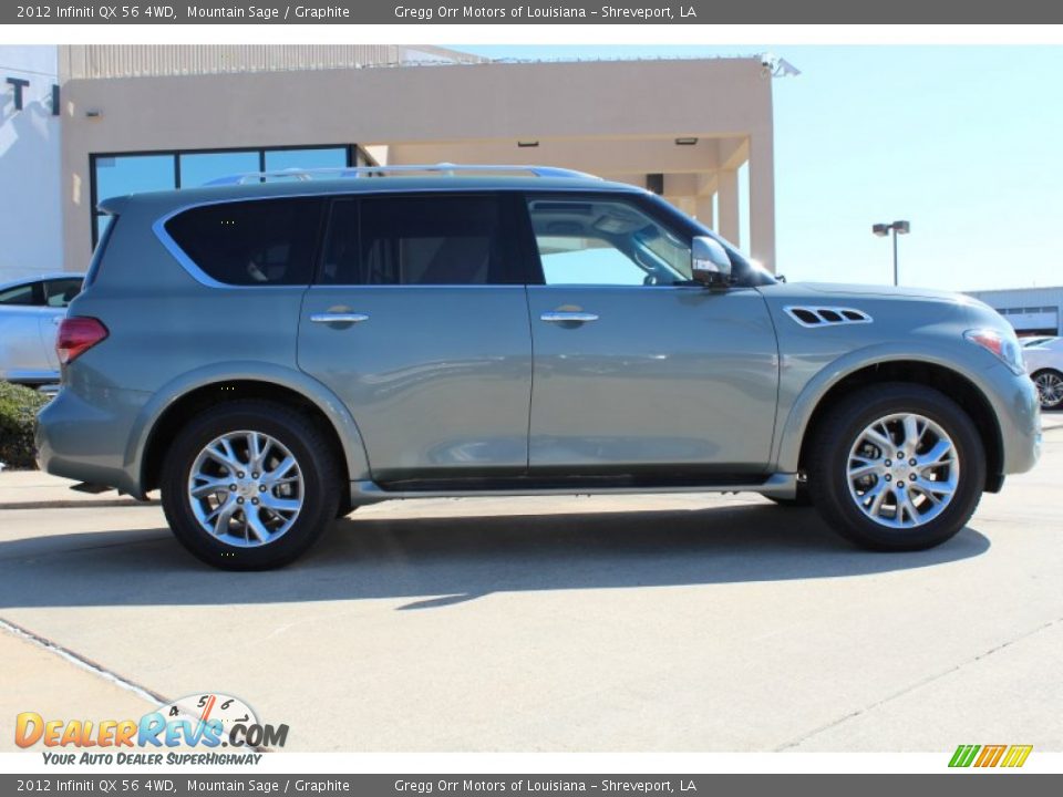 2012 Infiniti QX 56 4WD Mountain Sage / Graphite Photo #6