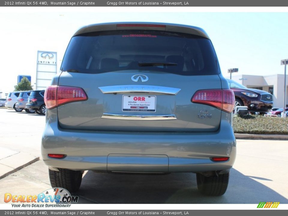 2012 Infiniti QX 56 4WD Mountain Sage / Graphite Photo #8