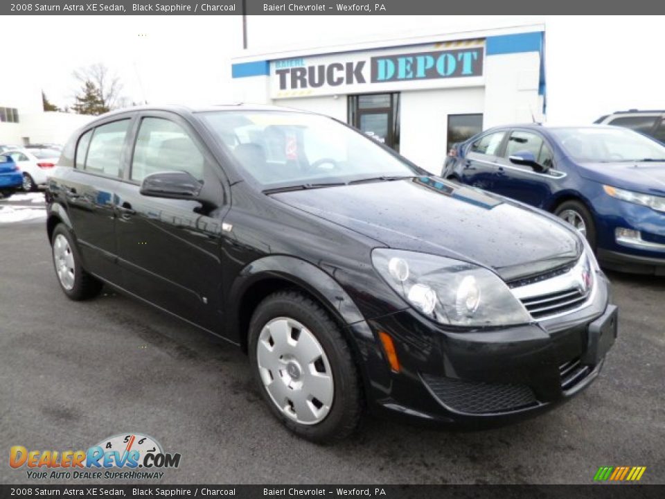 2008 Saturn Astra XE Sedan Black Sapphire / Charcoal Photo #1