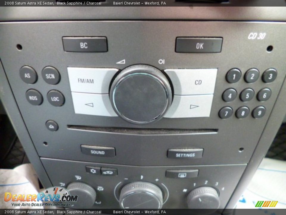 2008 Saturn Astra XE Sedan Black Sapphire / Charcoal Photo #19
