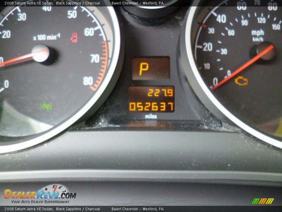 2008 Saturn Astra XE Sedan Black Sapphire / Charcoal Photo #20