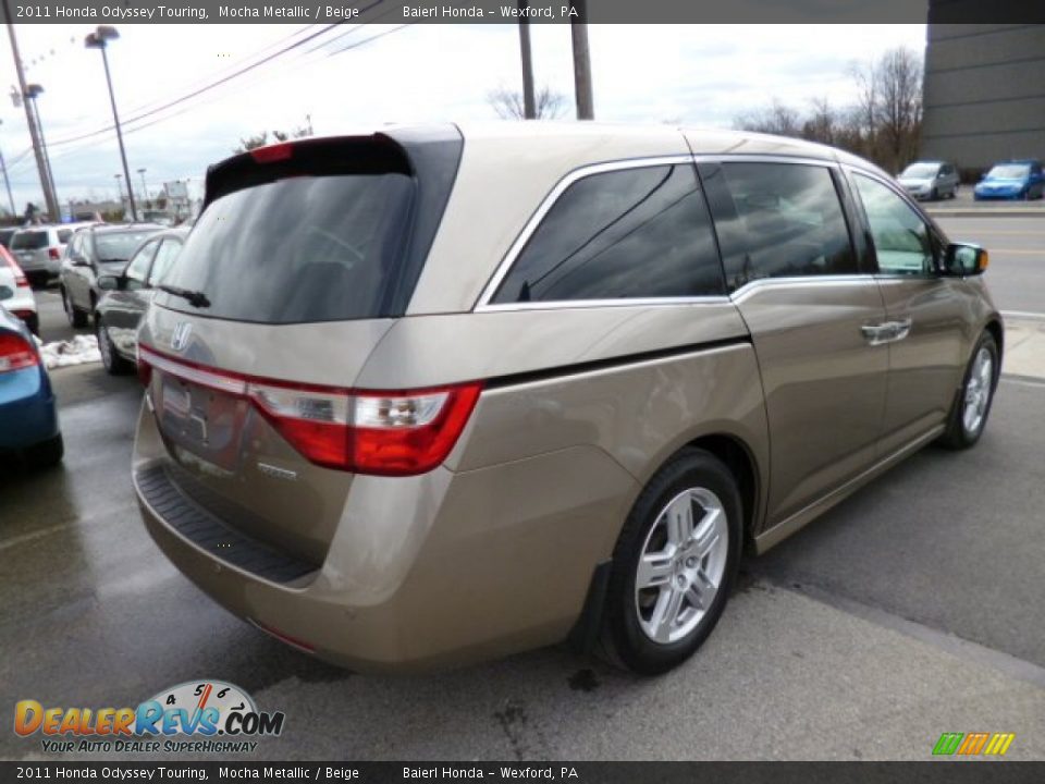 2011 Honda Odyssey Touring Mocha Metallic / Beige Photo #6