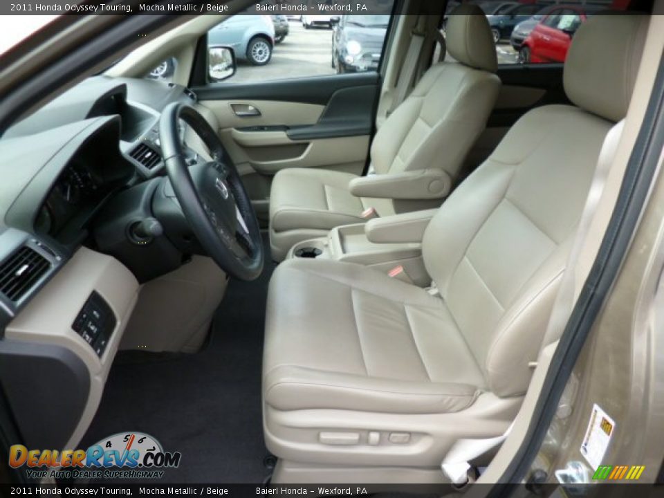 2011 Honda Odyssey Touring Mocha Metallic / Beige Photo #15