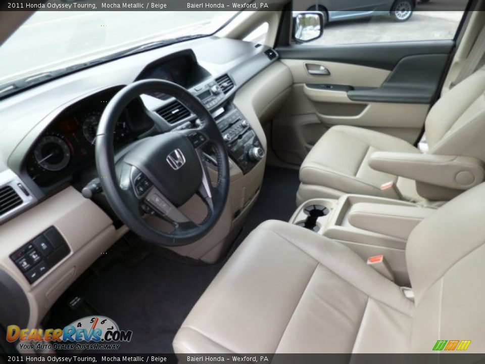 2011 Honda Odyssey Touring Mocha Metallic / Beige Photo #16