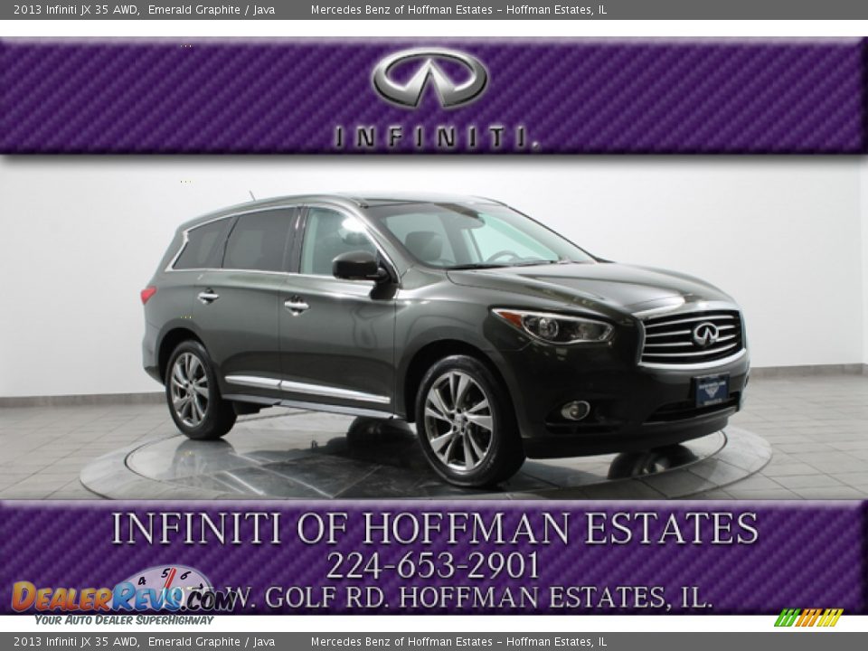 2013 Infiniti JX 35 AWD Emerald Graphite / Java Photo #1