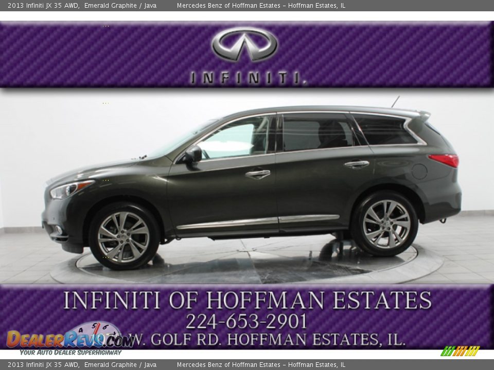2013 Infiniti JX 35 AWD Emerald Graphite / Java Photo #2