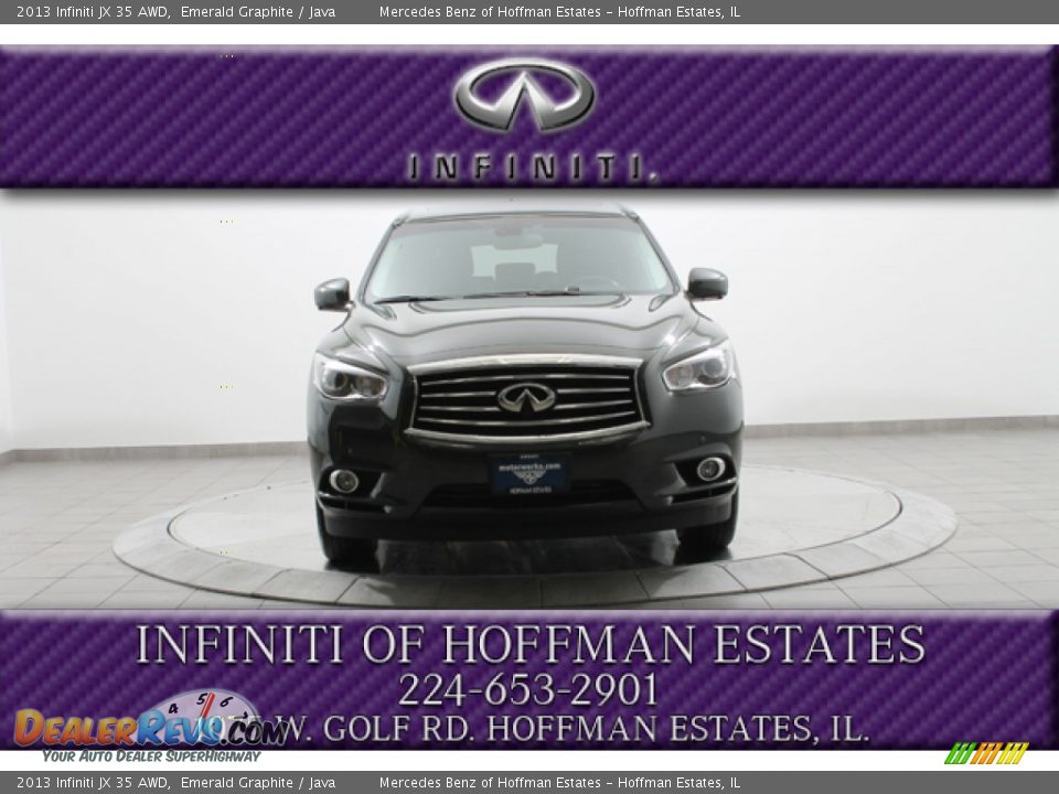 2013 Infiniti JX 35 AWD Emerald Graphite / Java Photo #3