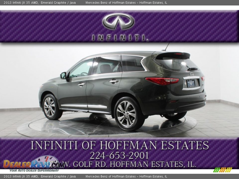 2013 Infiniti JX 35 AWD Emerald Graphite / Java Photo #5