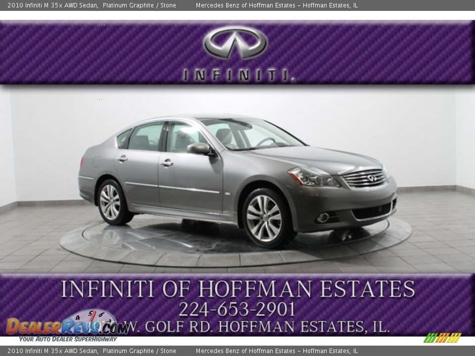2010 Infiniti M 35x AWD Sedan Platinum Graphite / Stone Photo #1