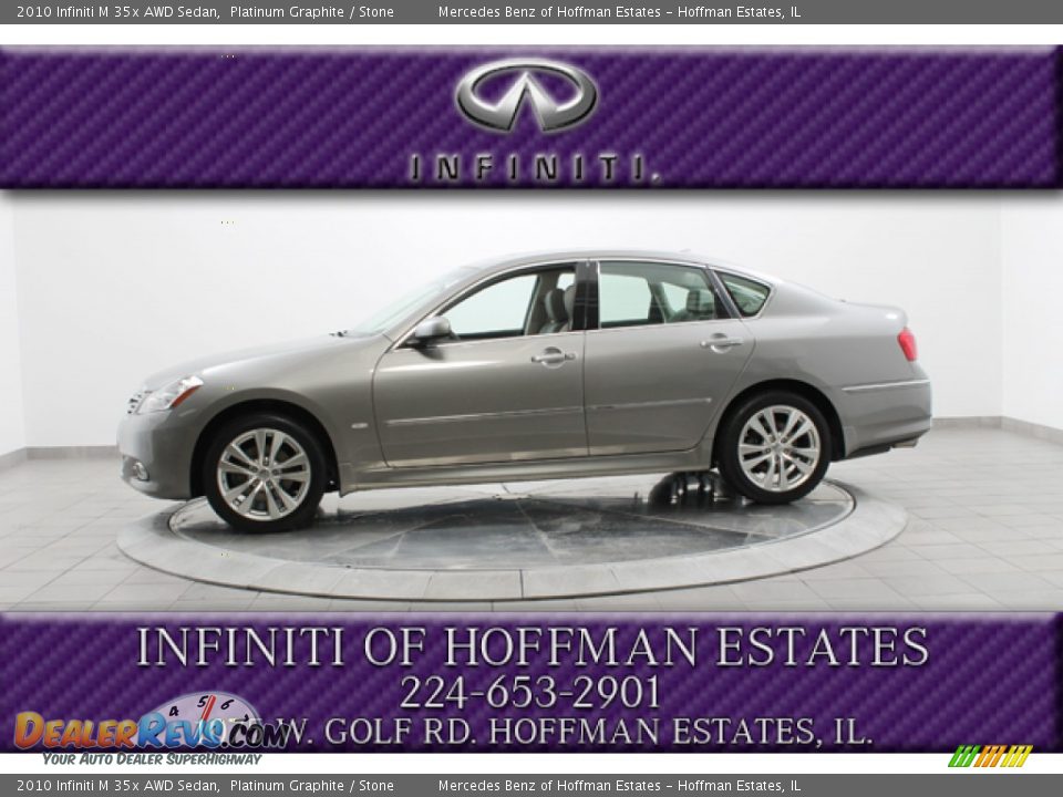 2010 Infiniti M 35x AWD Sedan Platinum Graphite / Stone Photo #2