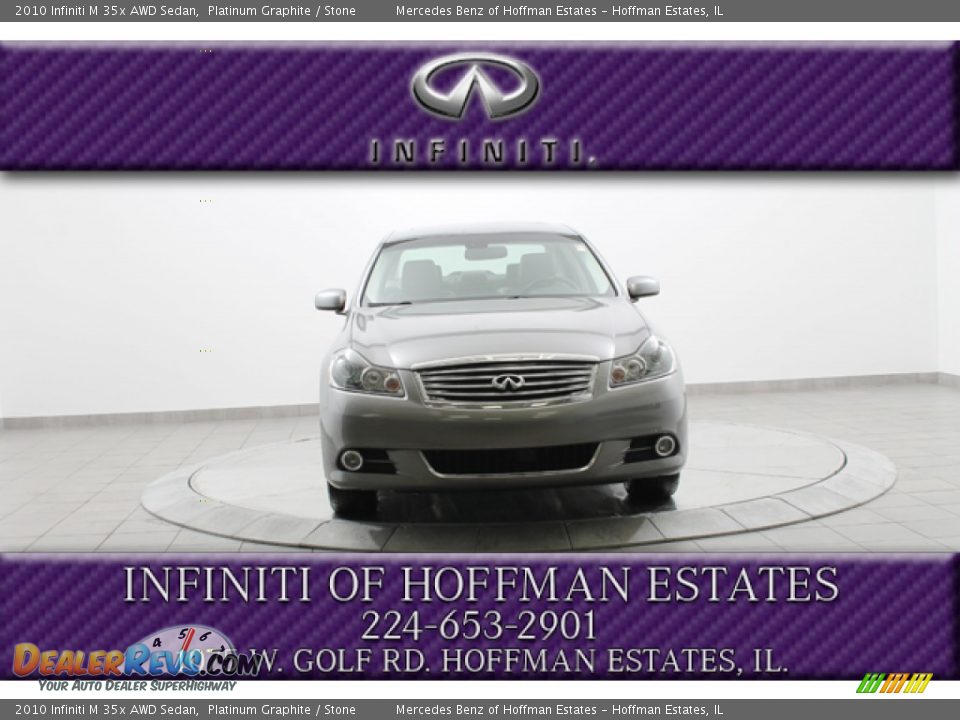 2010 Infiniti M 35x AWD Sedan Platinum Graphite / Stone Photo #3