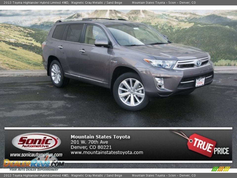2013 Toyota Highlander Hybrid Limited 4WD Magnetic Gray Metallic / Sand Beige Photo #1