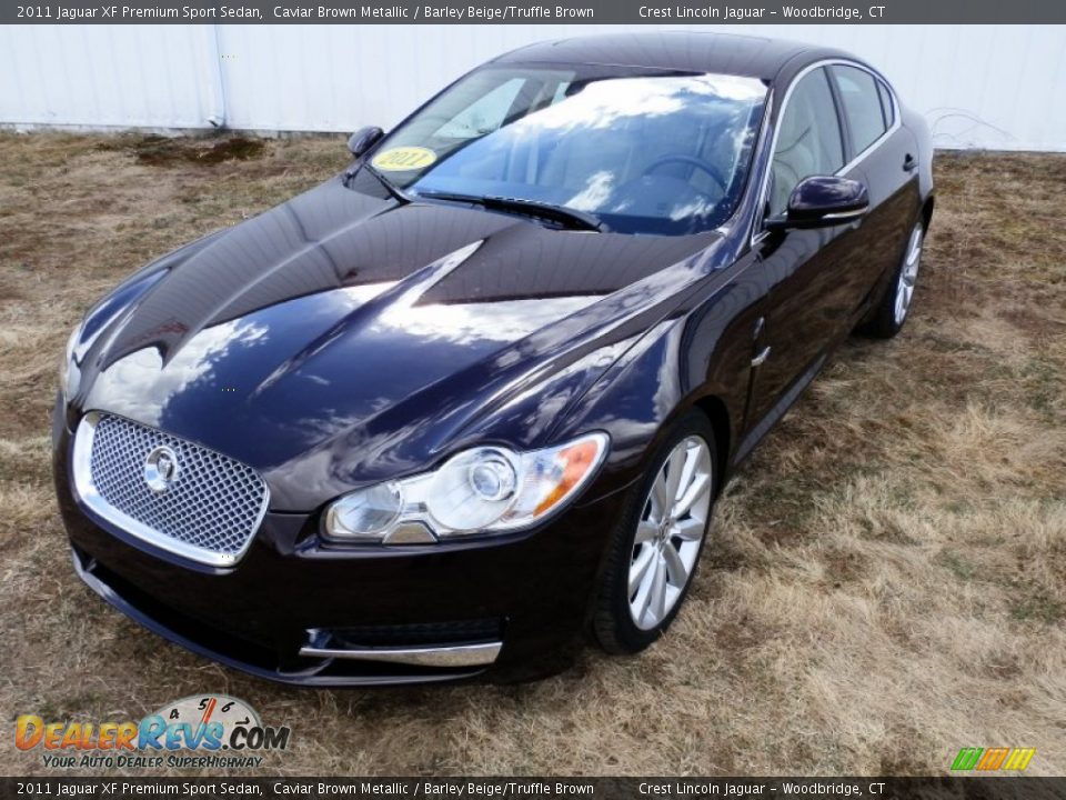2011 Jaguar XF Premium Sport Sedan Caviar Brown Metallic / Barley Beige/Truffle Brown Photo #1
