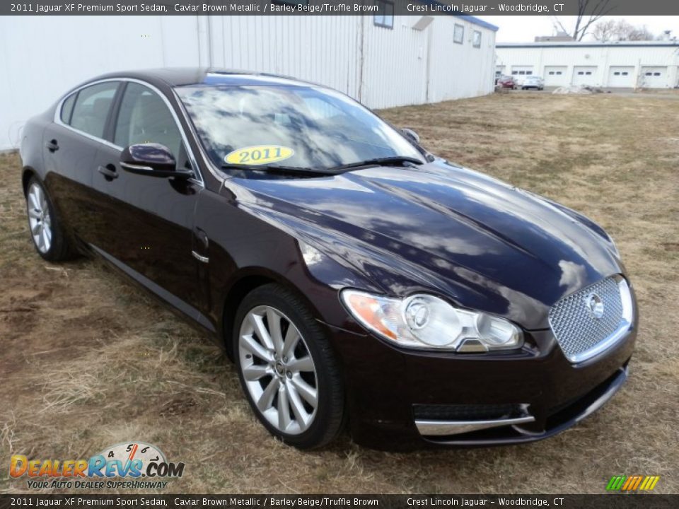 2011 Jaguar XF Premium Sport Sedan Caviar Brown Metallic / Barley Beige/Truffle Brown Photo #3