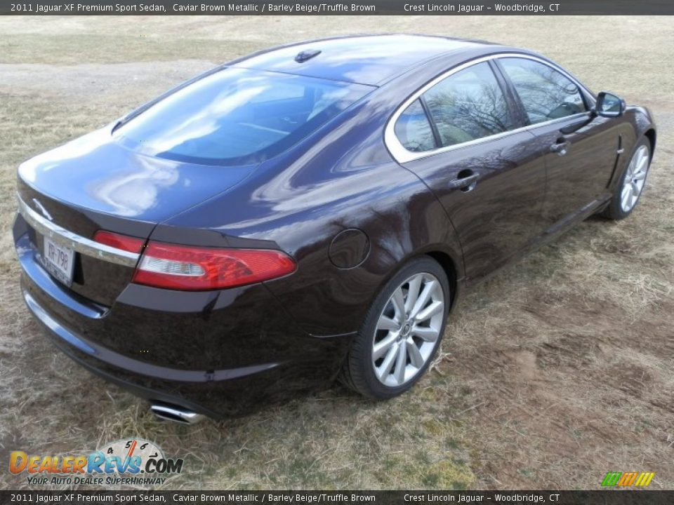 2011 Jaguar XF Premium Sport Sedan Caviar Brown Metallic / Barley Beige/Truffle Brown Photo #4