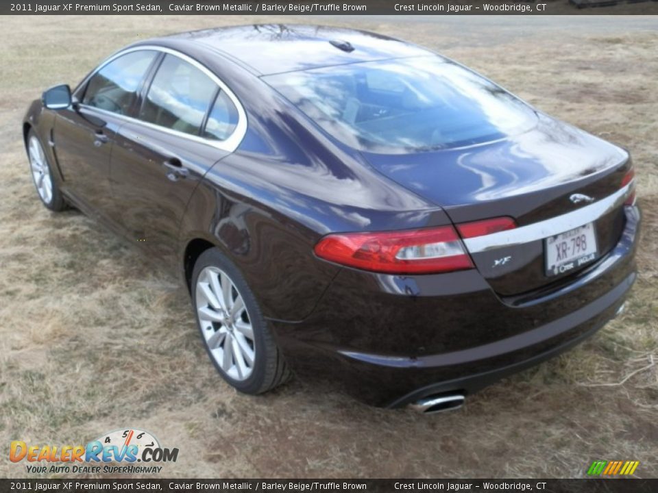 2011 Jaguar XF Premium Sport Sedan Caviar Brown Metallic / Barley Beige/Truffle Brown Photo #6