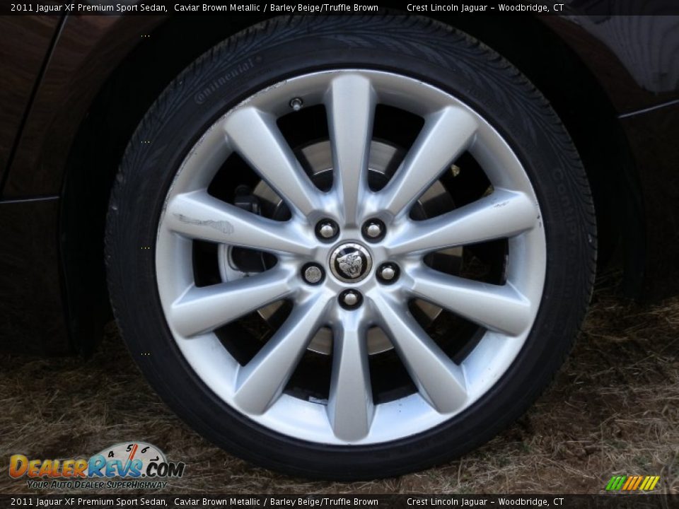 2011 Jaguar XF Premium Sport Sedan Caviar Brown Metallic / Barley Beige/Truffle Brown Photo #9