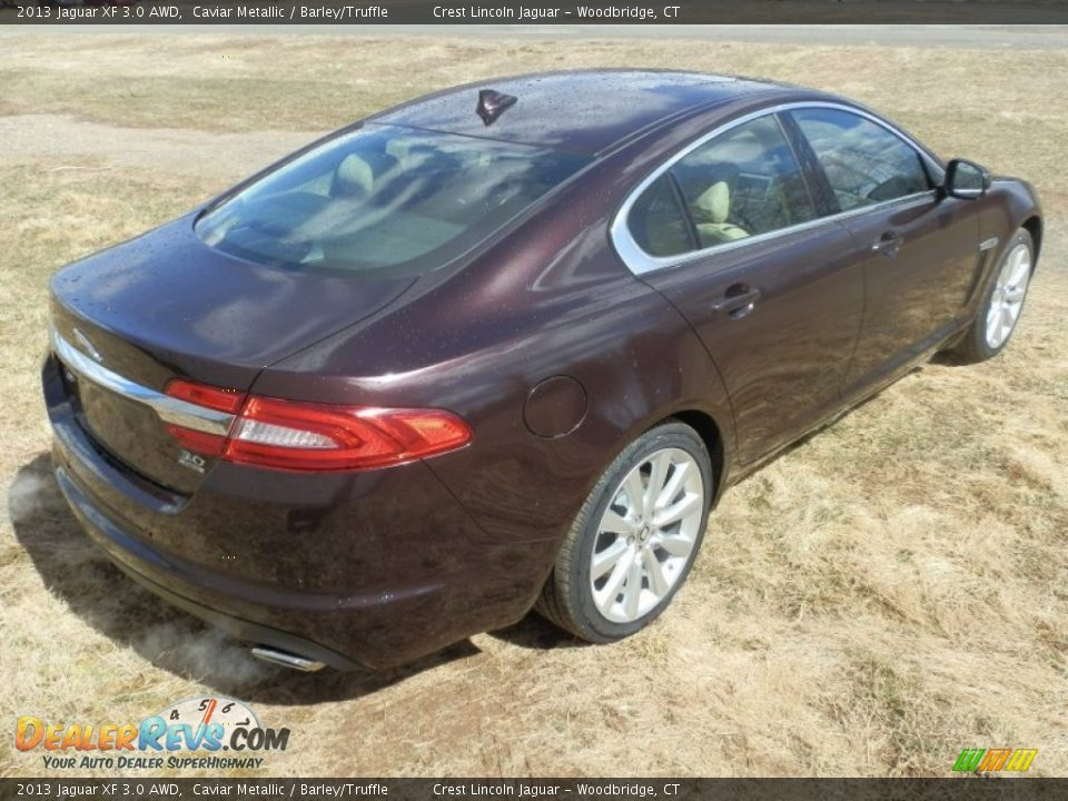2013 Jaguar XF 3.0 AWD Caviar Metallic / Barley/Truffle Photo #4