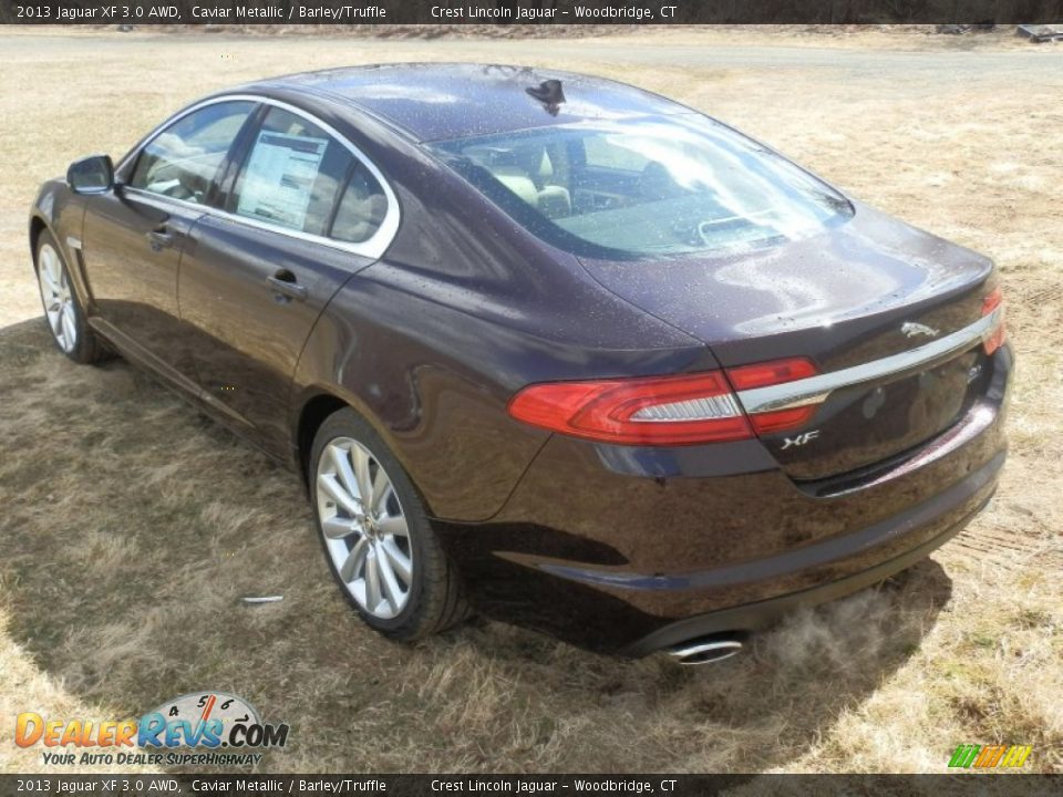 2013 Jaguar XF 3.0 AWD Caviar Metallic / Barley/Truffle Photo #6