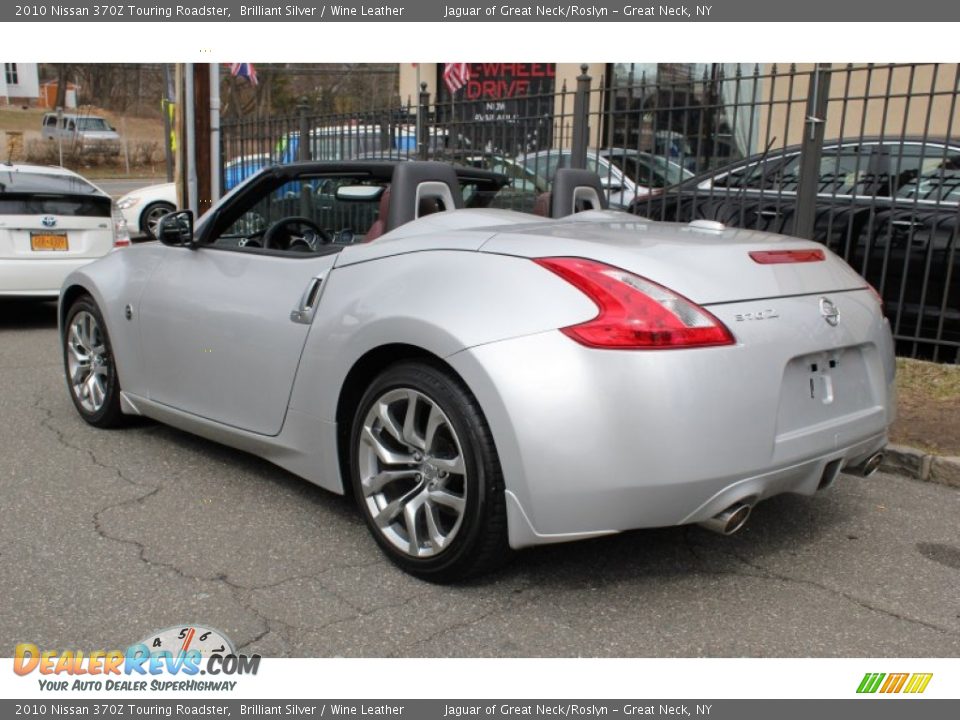 2010 Nissan 370Z Touring Roadster Brilliant Silver / Wine Leather Photo #4