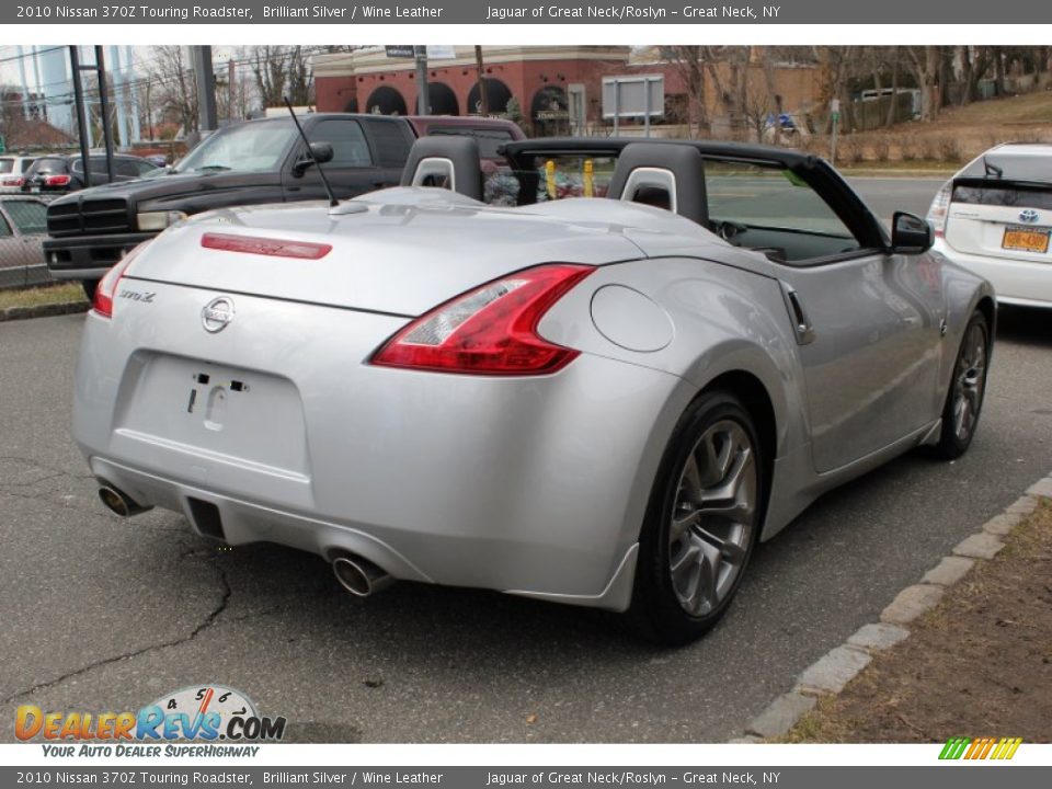 2010 Nissan 370Z Touring Roadster Brilliant Silver / Wine Leather Photo #6