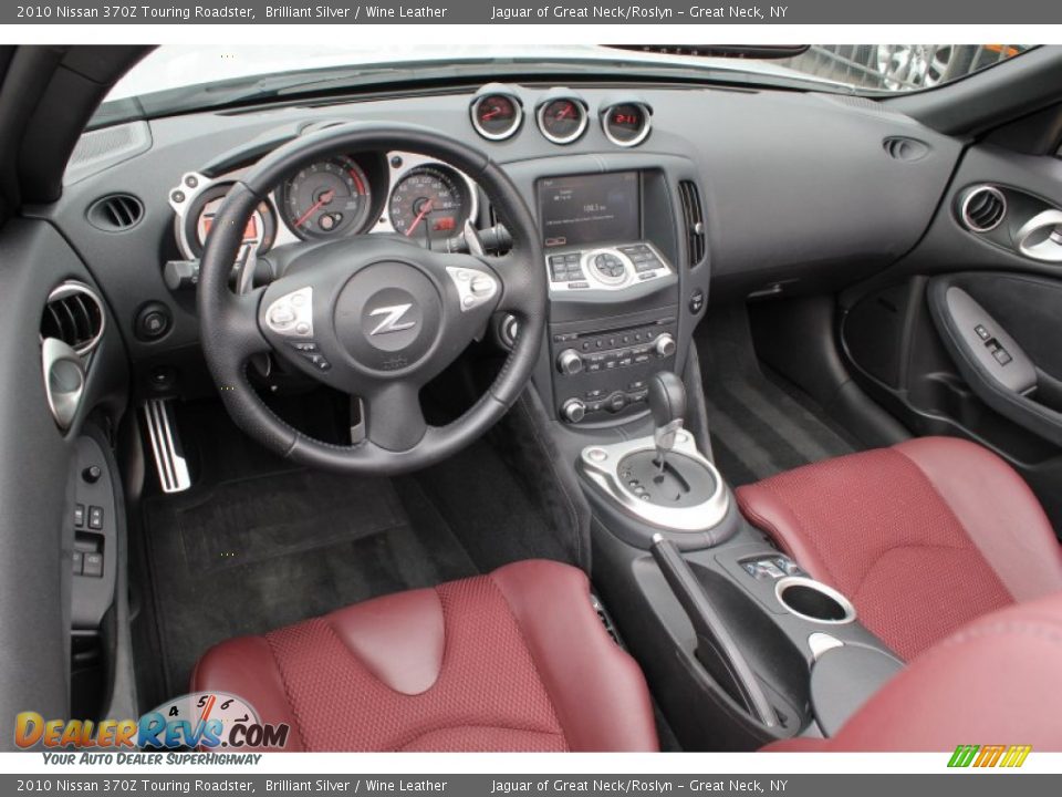 Wine Leather Interior - 2010 Nissan 370Z Touring Roadster Photo #19