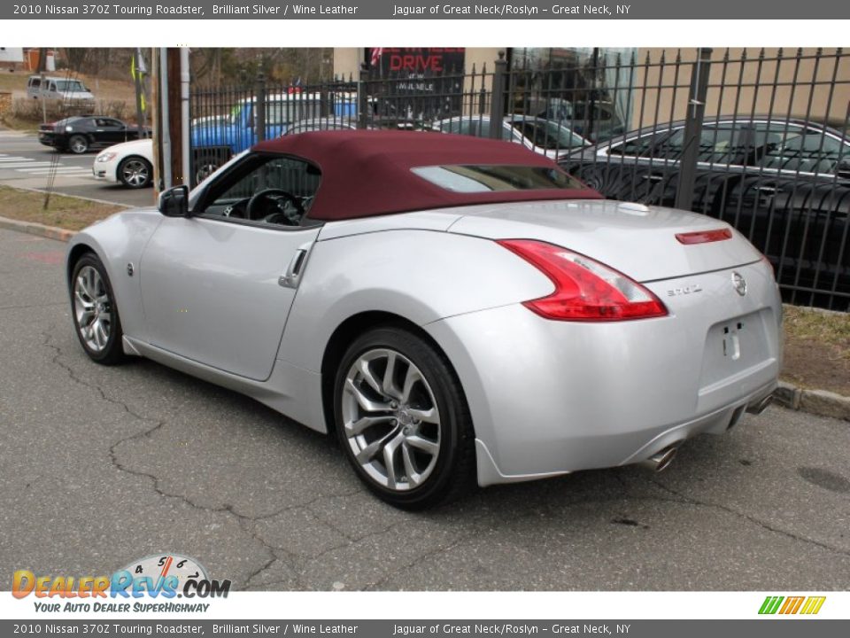 2010 Nissan 370Z Touring Roadster Brilliant Silver / Wine Leather Photo #22