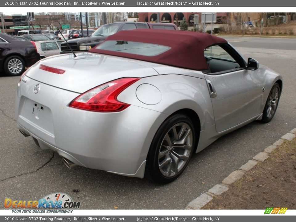 2010 Nissan 370Z Touring Roadster Brilliant Silver / Wine Leather Photo #23